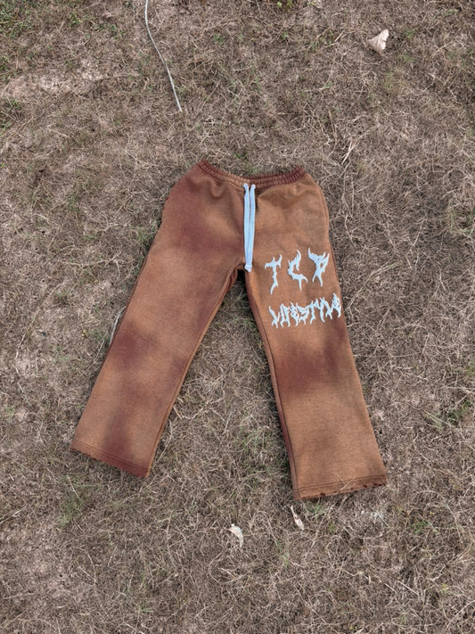 "PRE ORDER" WASHED BROWN SYMBIOTE SWEATS