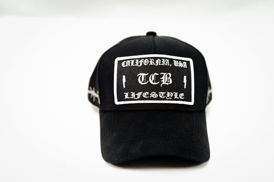 BLACK BARBED HAT